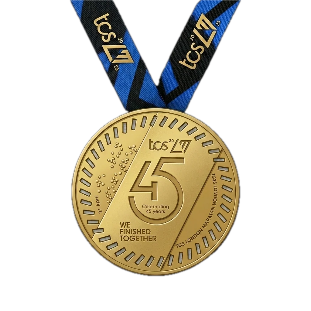 TCS London Marathon 2025 finisher medal